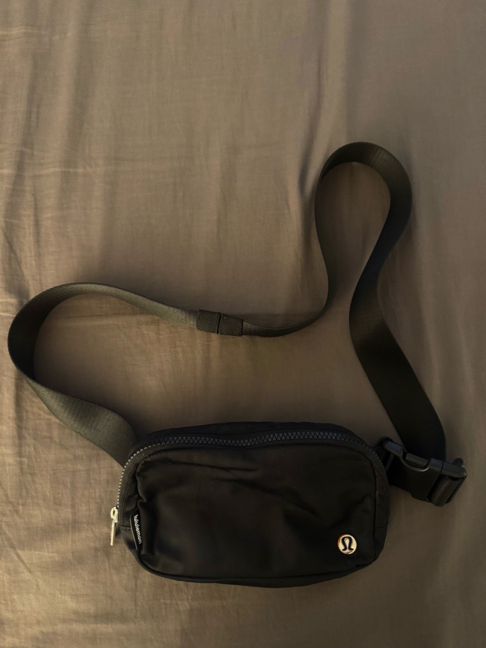 lululemon athletica Black Everywhere Belt Bag with Silver Logo 1L